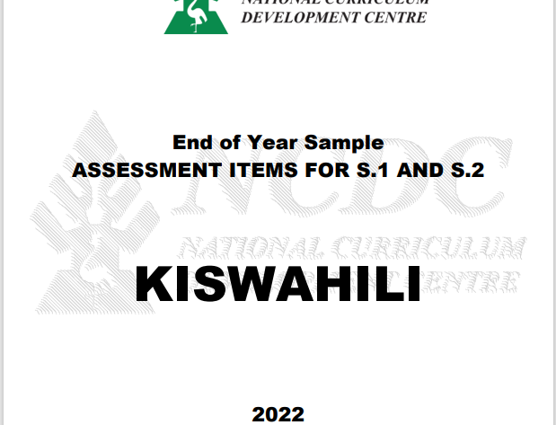 NCDC KISWAHILI Sample Assessment Items For S1&S2