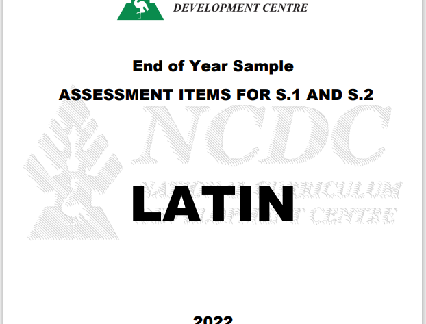 NCDC Latin Sample Assessment Items For S1&S2